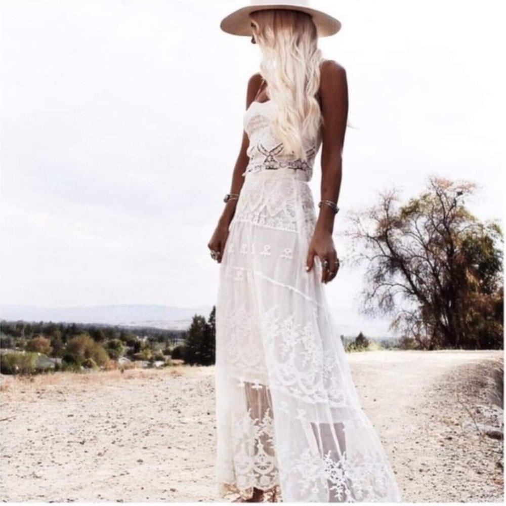 Spell Ophelia Lace Maxi Skirt